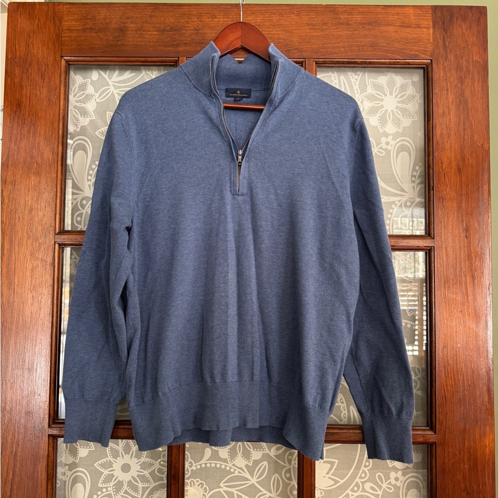 Blue Brooks Brothers Quarter Zip